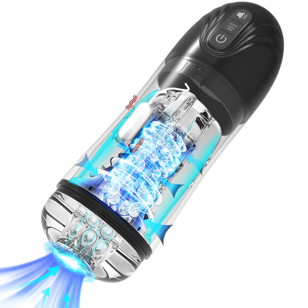 Transparent Suction & Vibration Masturbator