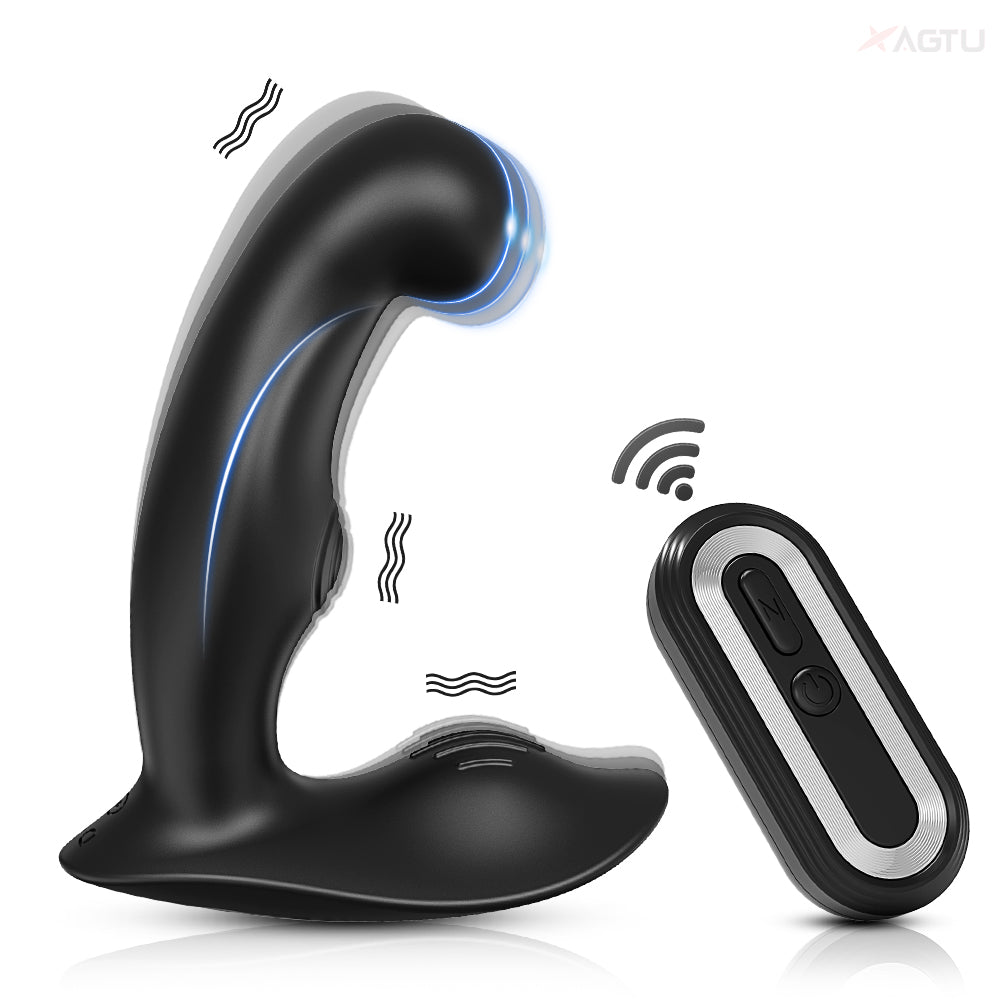Curved-Head Remote Anal Vibrator