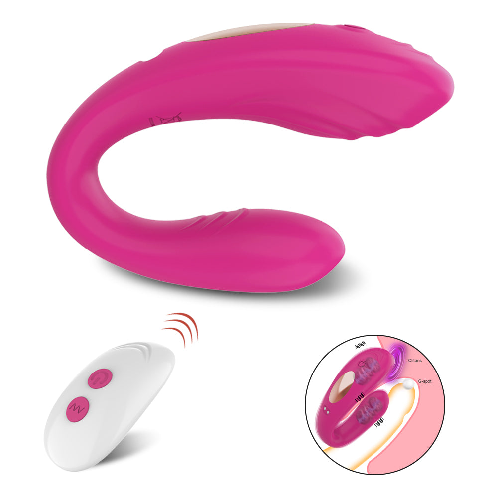 Contoured U-Body Remote Vibrator