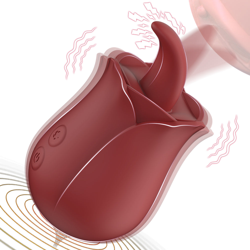 Rose-Cup Curved-Tongue Vibrator